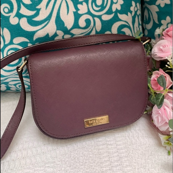 Kate Spade Plum Saffiano Leather Crossbody Bag - Picture 2 of 8